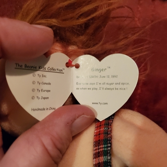 𝅺** Retired** TY Beanie Kid - GINGER (10 inch) - Picture 3 of 5